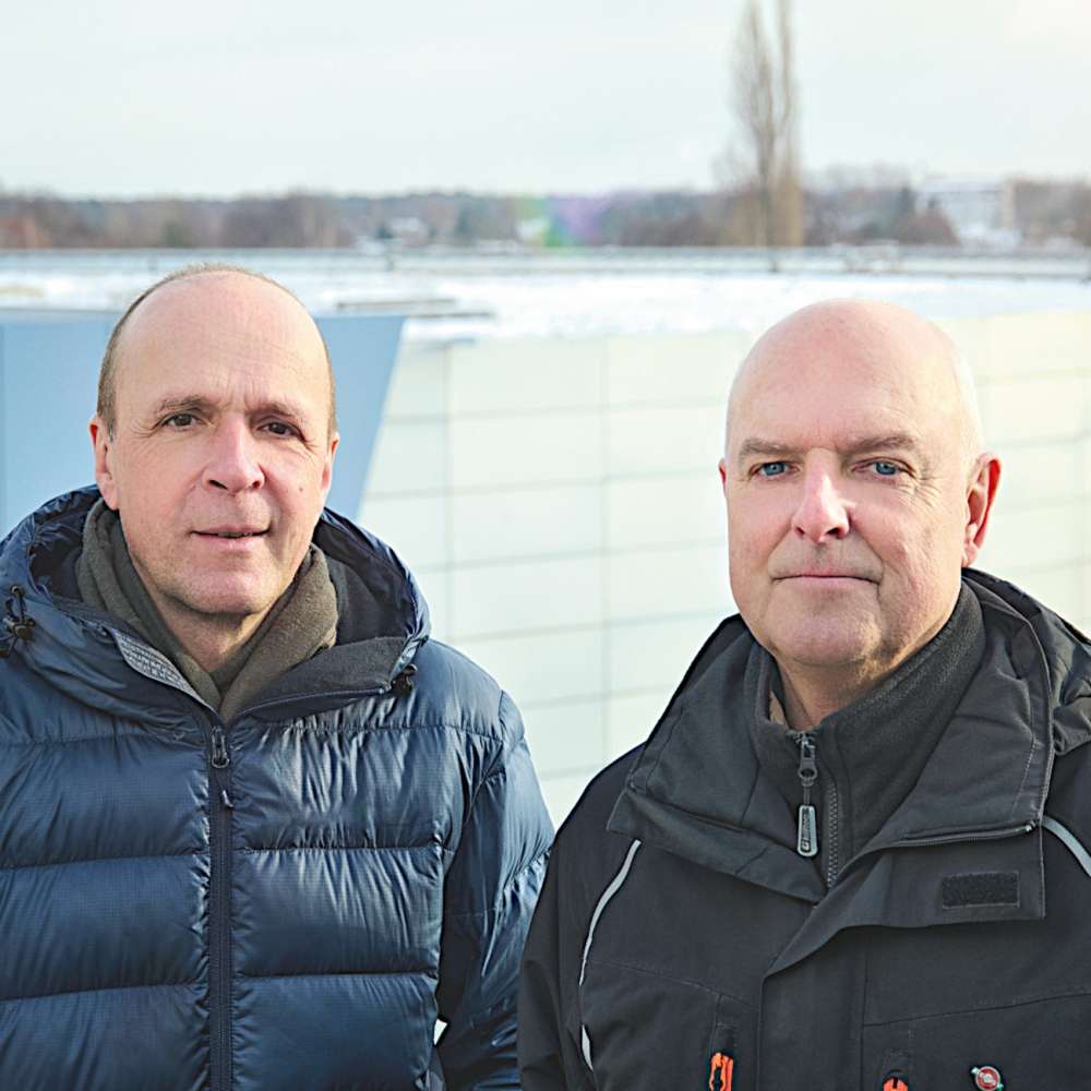 Lutz Noack und Andreas Knoch vom Helmholtz Zentrum Berlin