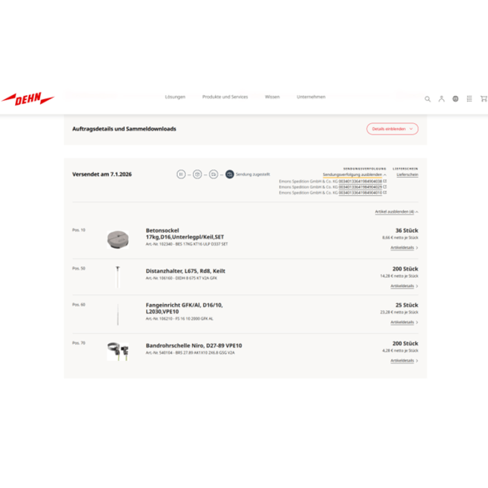 Auftragsdetails